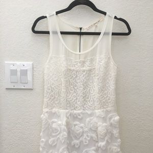 White lace mini dress
